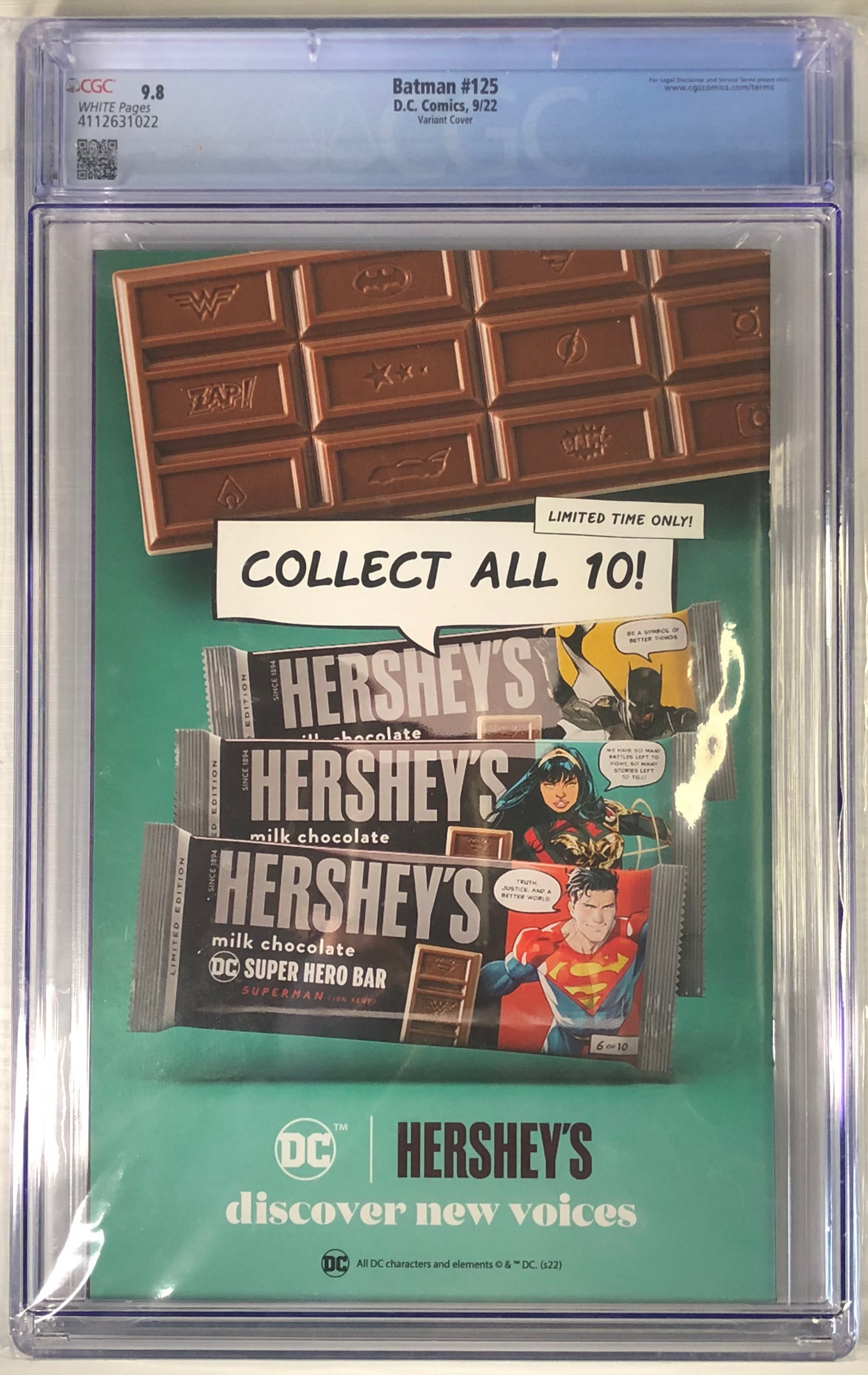 Batman #125 CGC 9.8 Variant Cover White Comic Book Collectible Graded Back