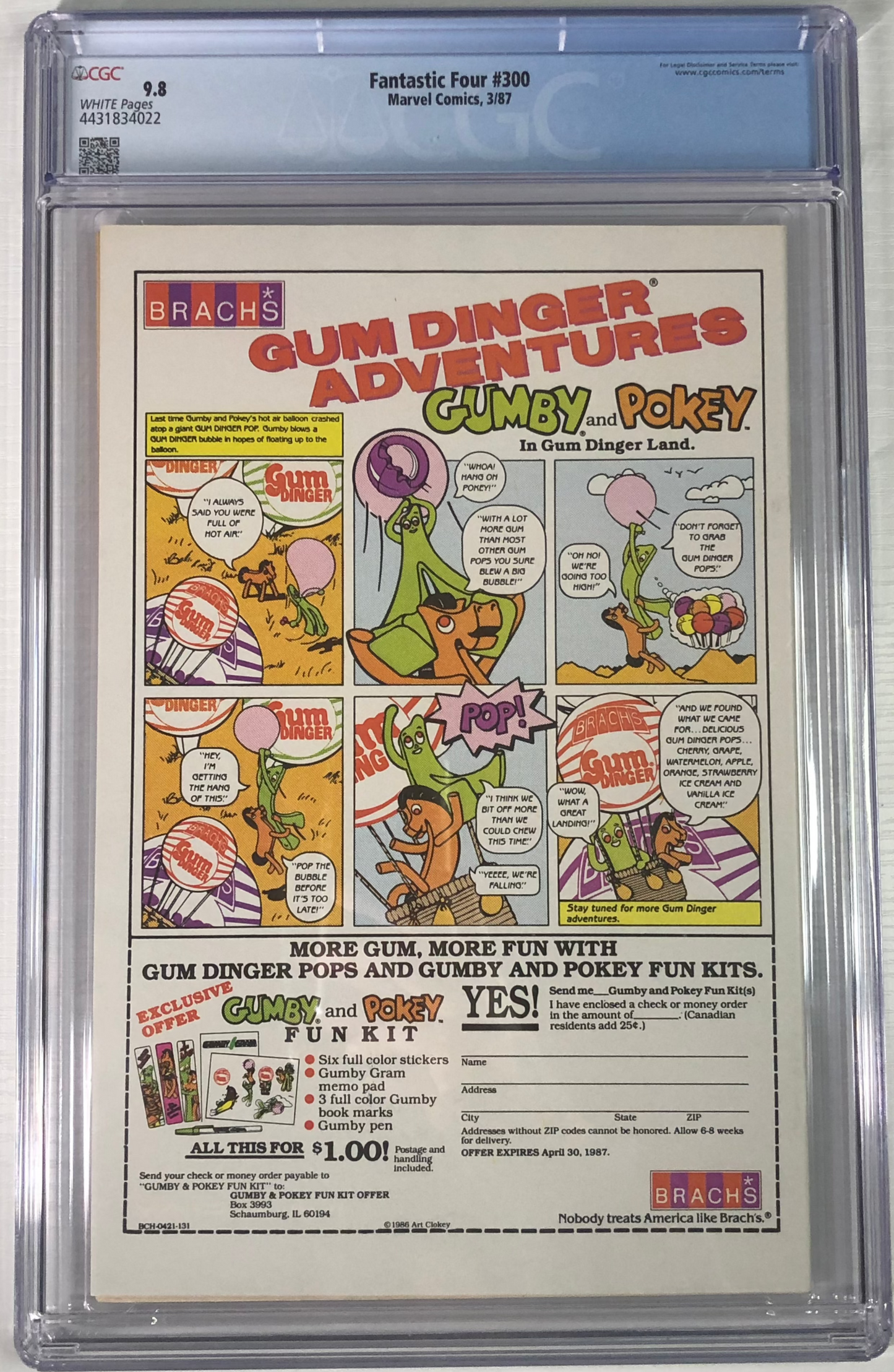 Fantastic Four #300 - CGC 9.8 White Pages Comic Book Graded Collectible