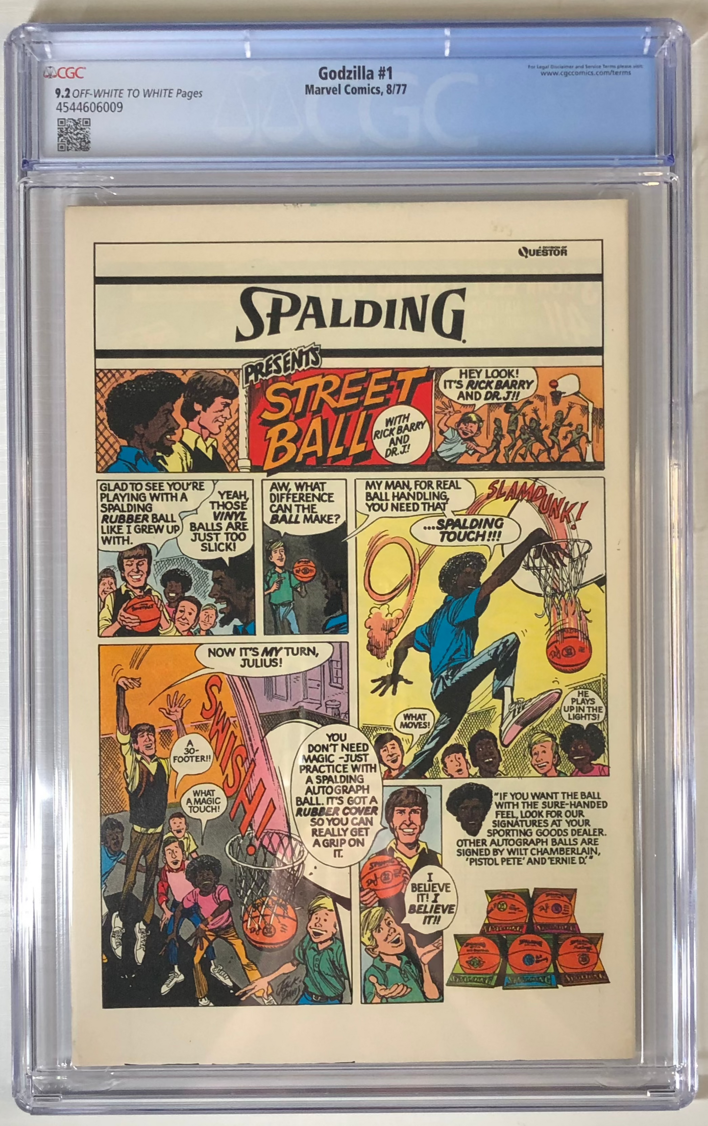 Godzilla #1 CGC 9.2 Graded comic book slab Back