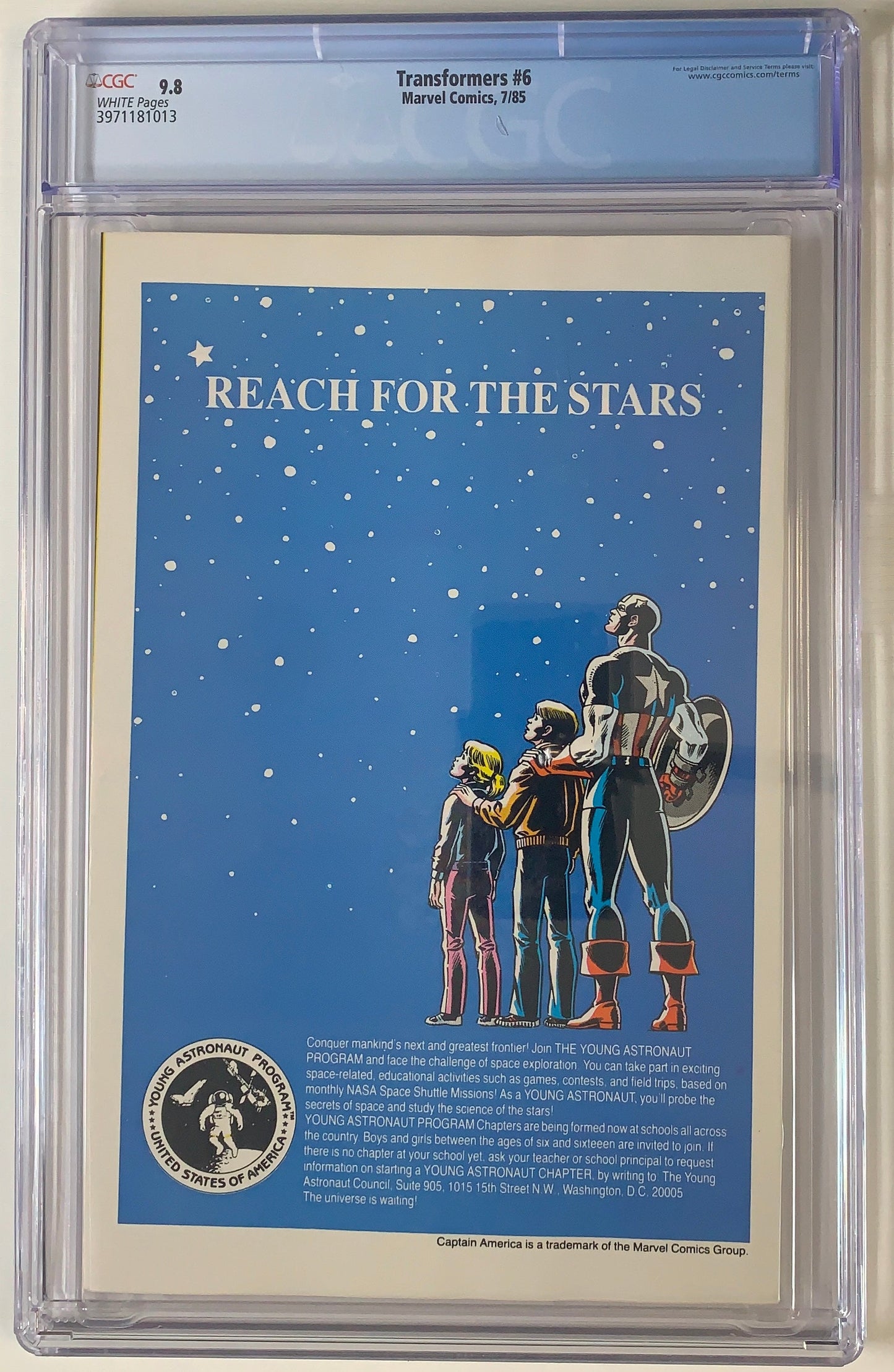 Transformers #6 CGC 9.8