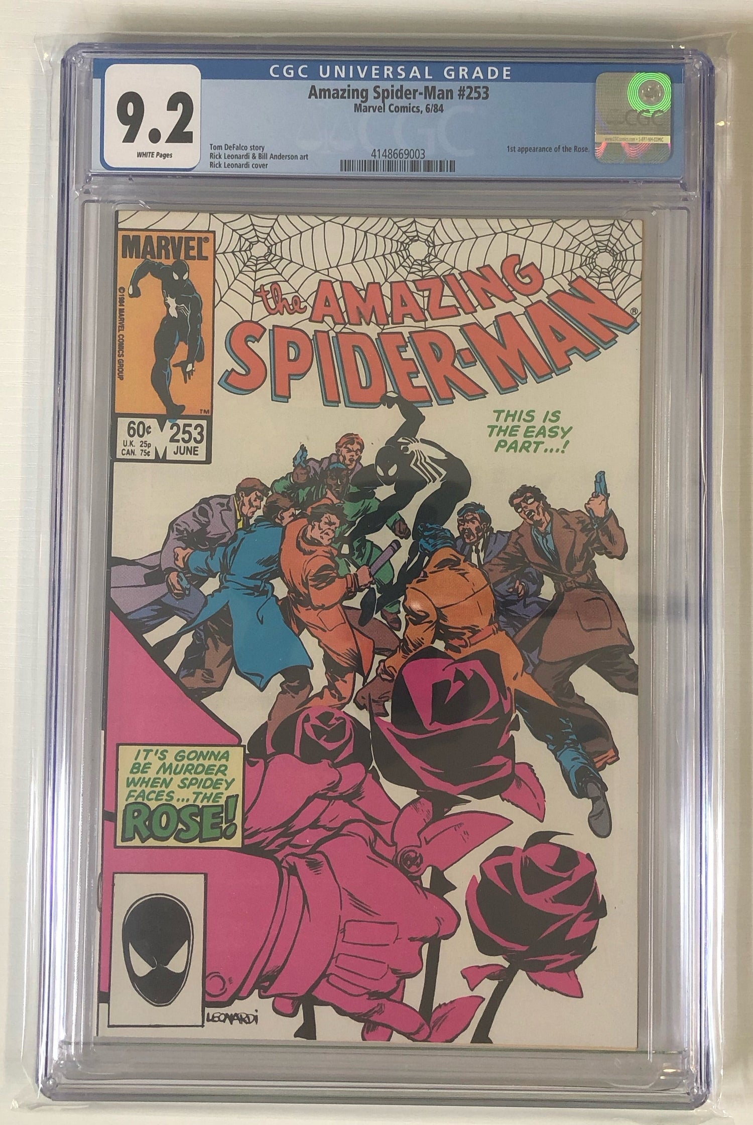 Amazing Spider-Man #253 CGC 9.2 bronze age graded comic book front