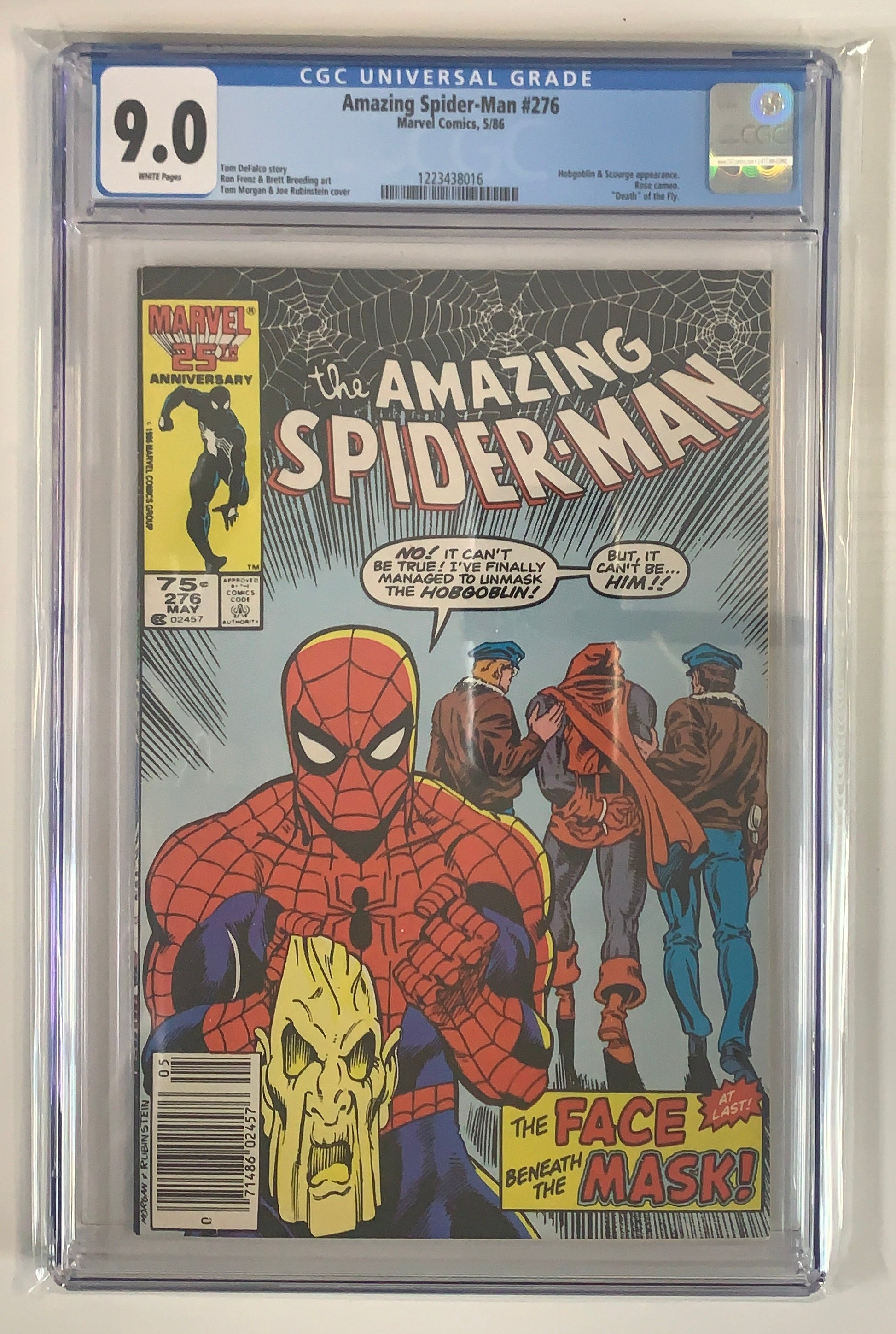 Amazing Spider-Man #276 - CGC 9.0 Copper Age Graded Comic Book Front Key