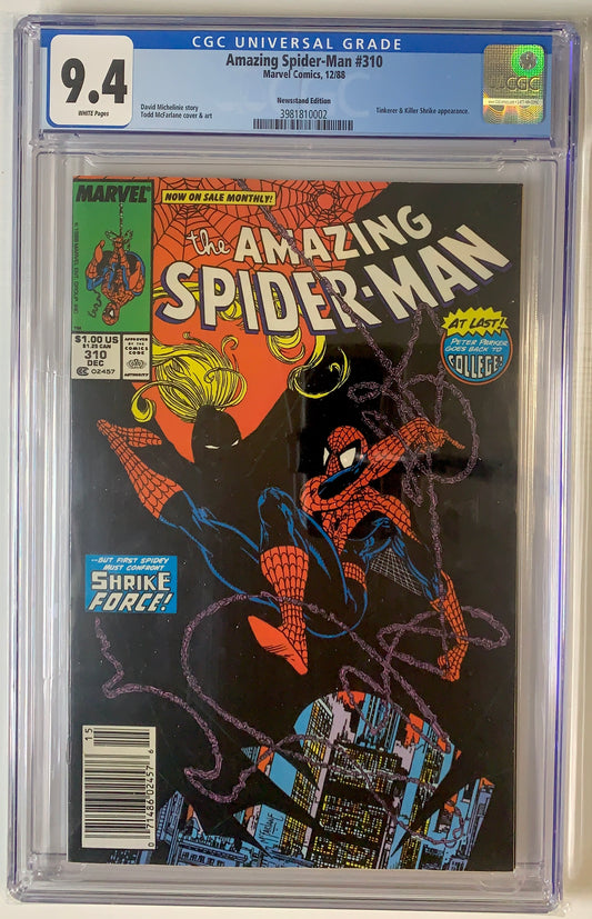 Amazing Spider-Man #310 CGC 9.4 Newsstand Copper Age graded comic book front