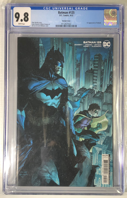 Batman #125 CGC 9.8 Variant Cover White Comic Book Collectible Graded Front