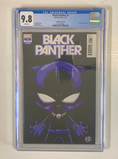 Black Panther #1 - CGC 9.8 - Young Variant Cover Graded Modern Comic Front