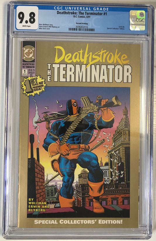 DeathstrokeTheTerminator_1CGC9.8SecondPrintingFrontCover