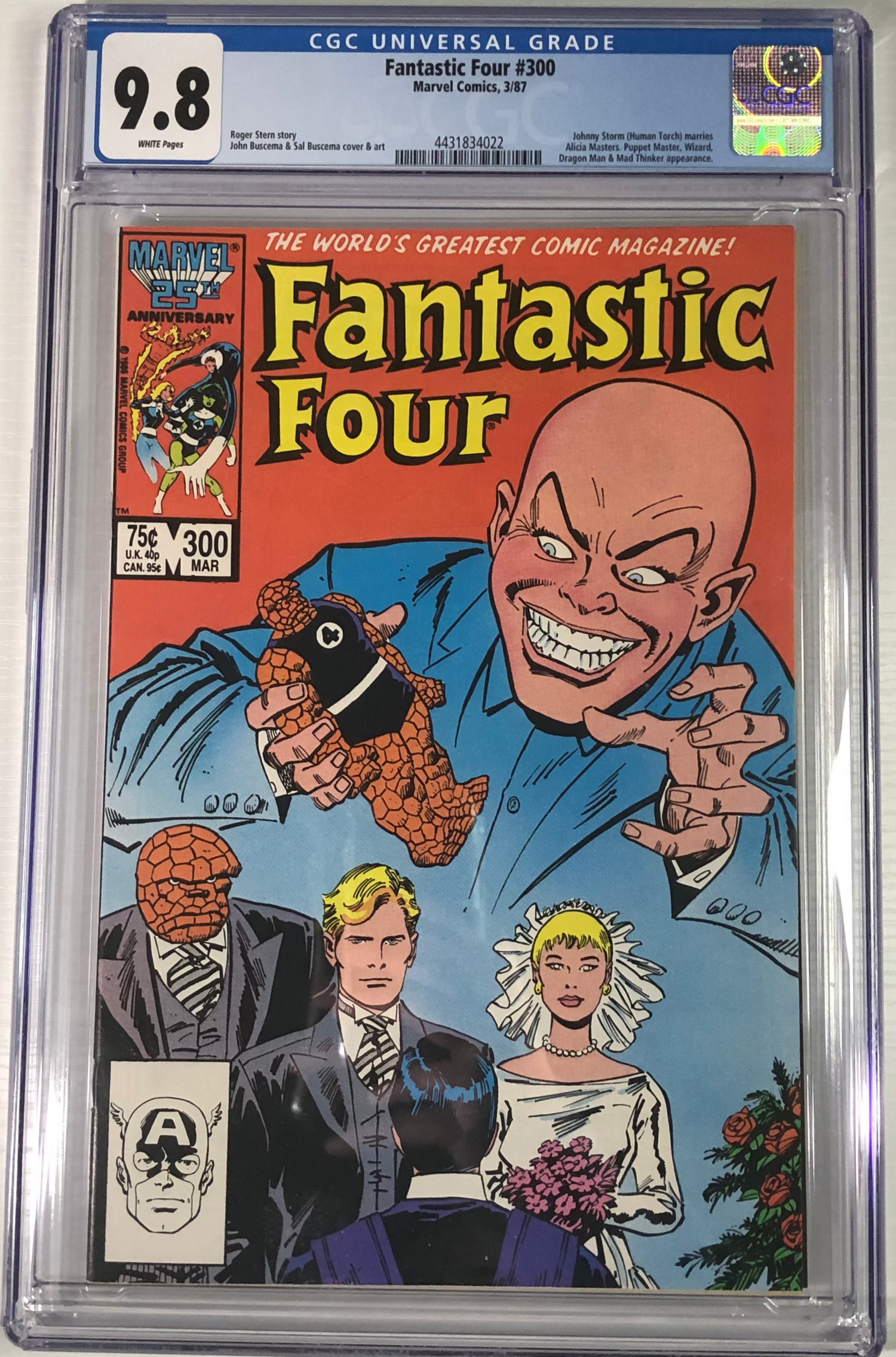Fantastic Four #300 - CGC 9.8 White Pages Comic Book Graded Collectible