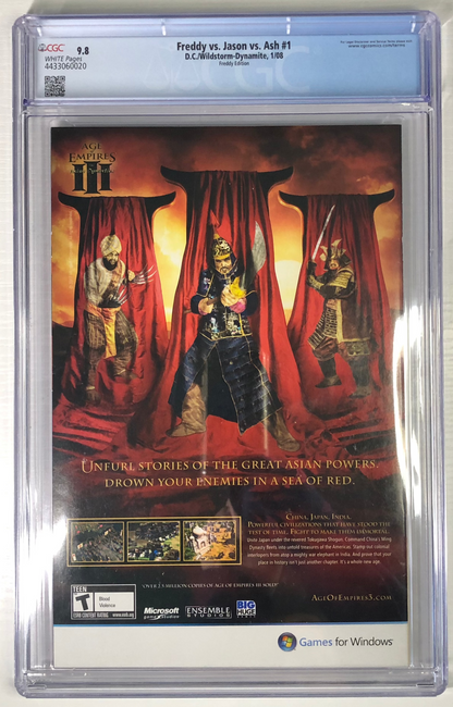 Freddy vs. Jason vs. Ash #1 CGC 9.8 comic book collectible horror slab graded back