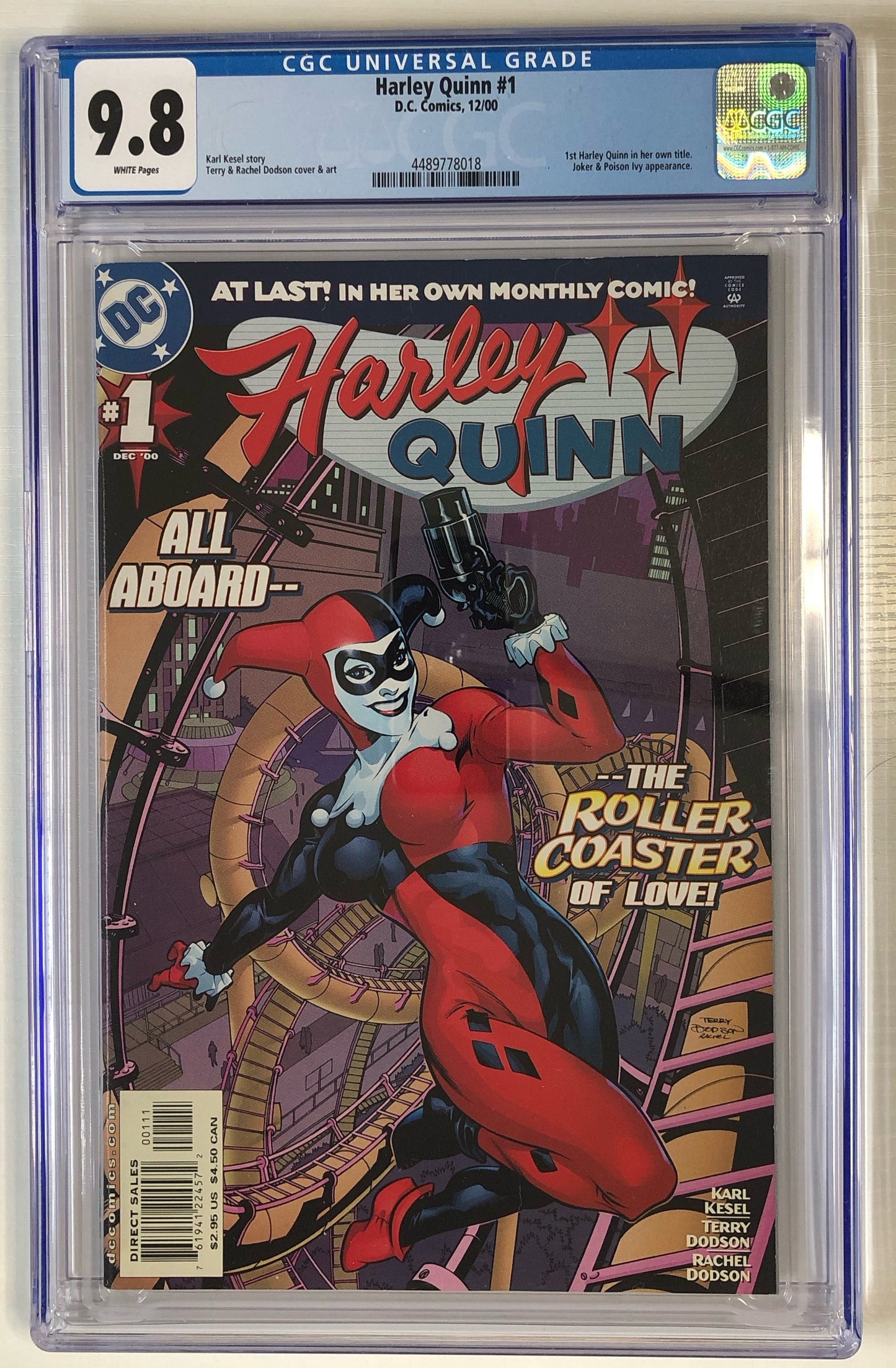 Harley Quinn #1 CGC 9.8 Modern CGC graded comic book dc comics key front