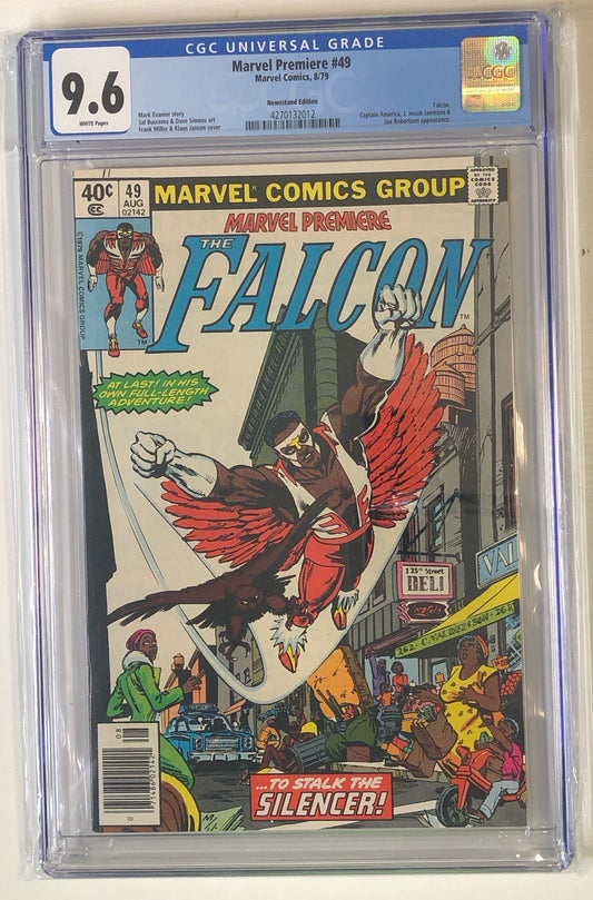 Marvel Premiere #49 - CGC 9.6 - Newsstand graded comic book front first solo featuring falcon