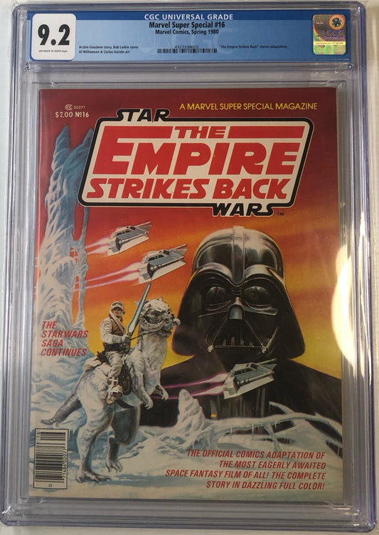 Marvel Super Special #16 CGC 9.2 graded comic book Star Wars slab Front