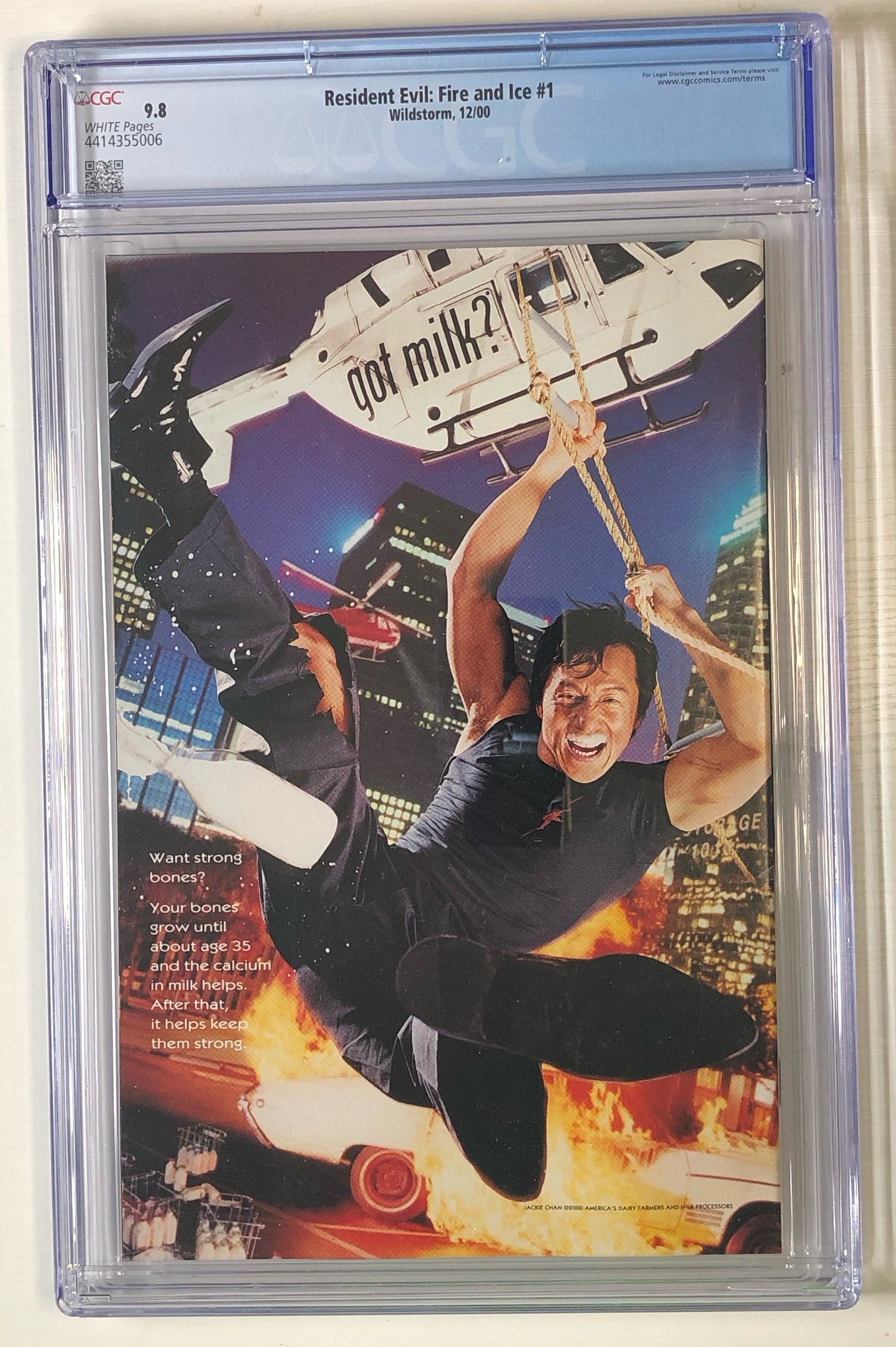 Resident Evil: Fire and Ice #1 - CGC 9.8 graded modern comic book collectible Back