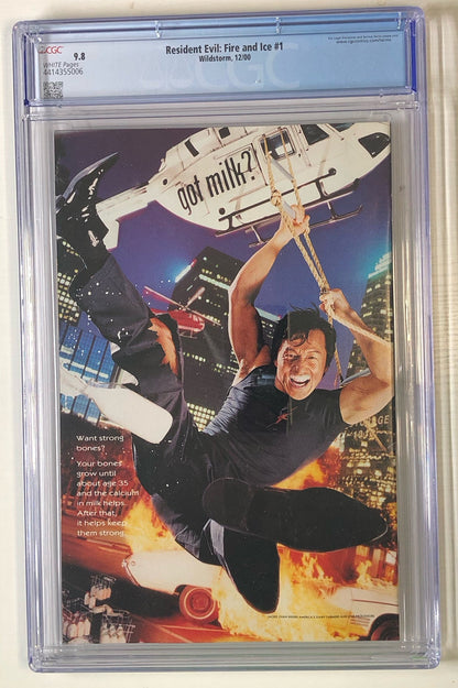 Resident Evil: Fire and Ice #1 - CGC 9.8 graded modern comic book collectible Back