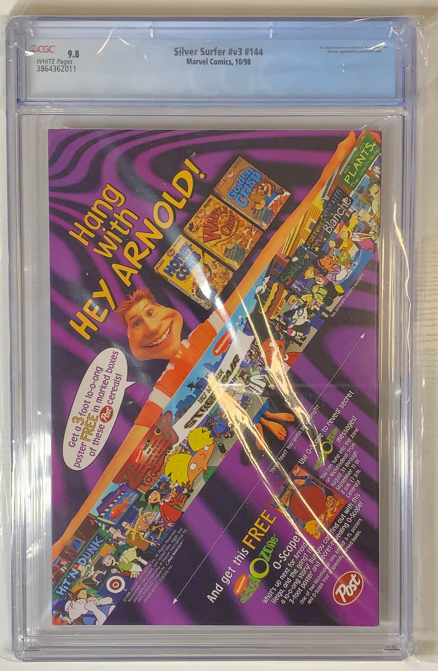 Silver Surfer #v3 #144 - CGC 9.8 graded cgc comic book modern back cover