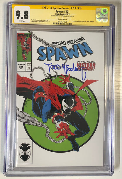 Spawn #301 - CGC 9.8 Signed by Todd McFarlane - Variant Cover H Modern Graded Comic Book