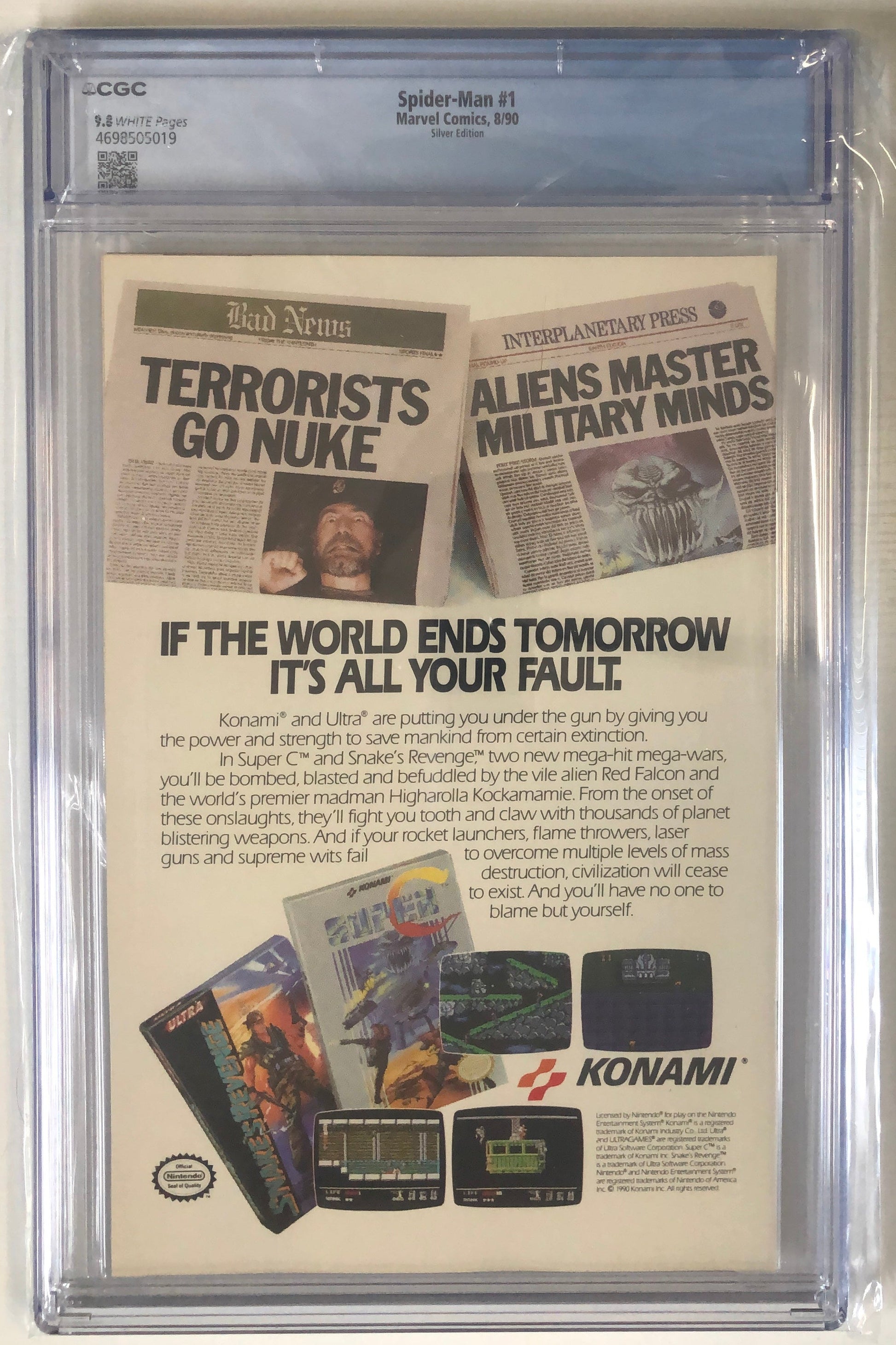 Spider-Man_1CGC9.8SilverEditionBack modern graded comic book 