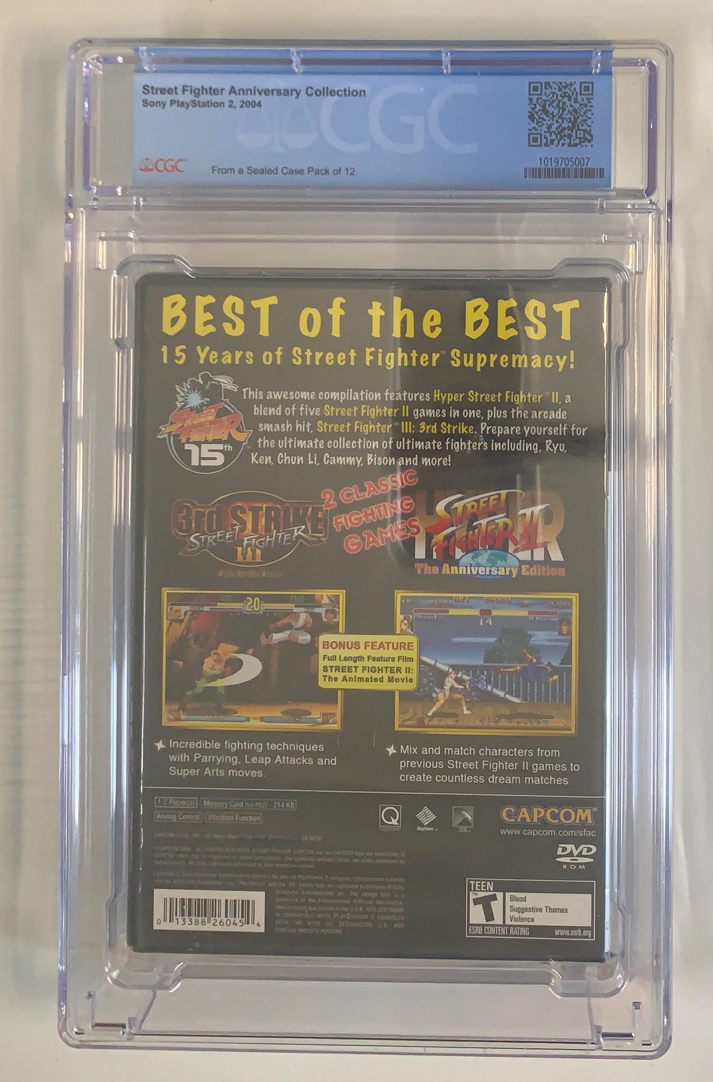 Street FIghter Anniversary Collection CGC 9.9 Playstation 2 Back