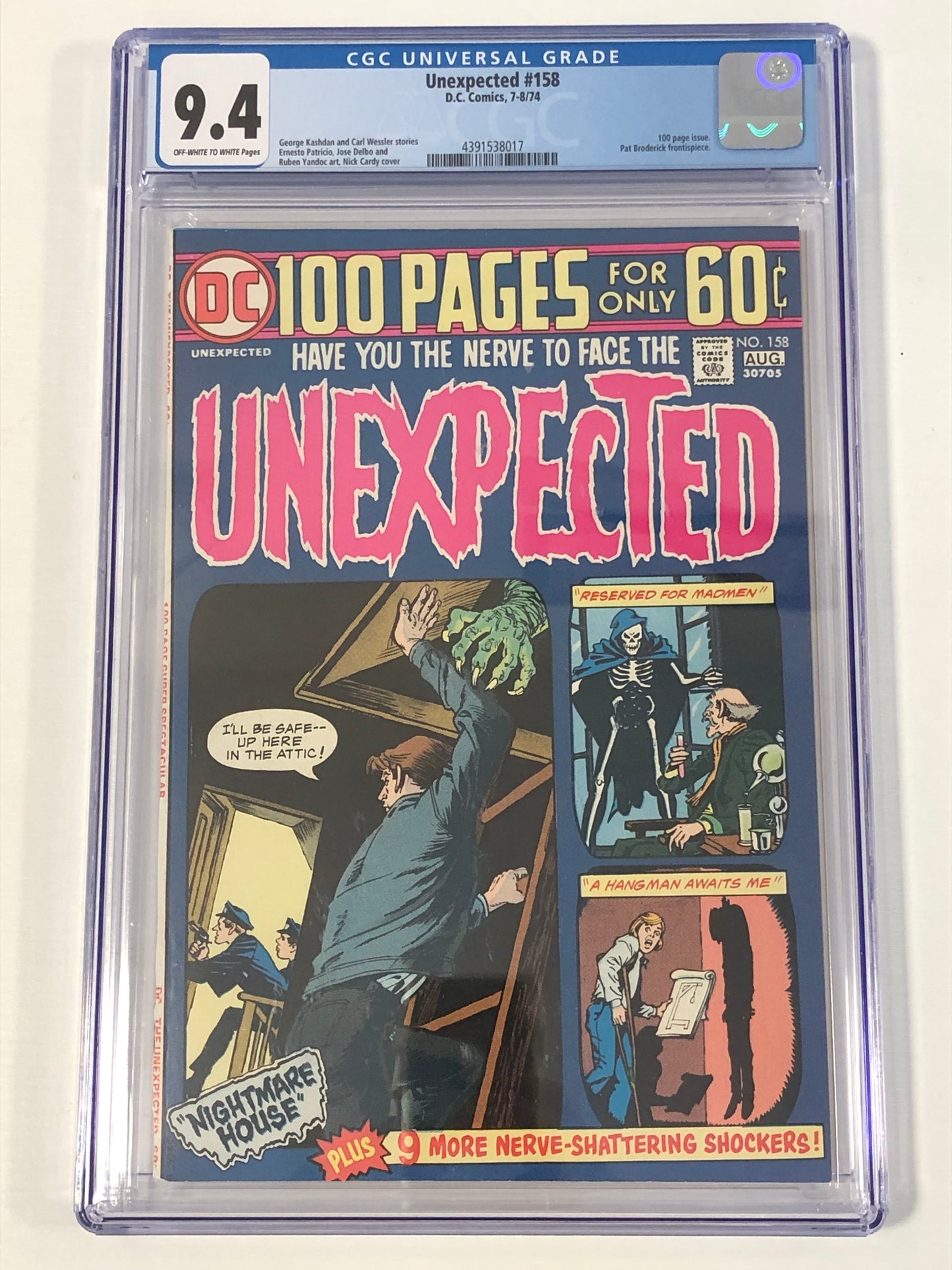 The Unexpected #158 - CGC 9.4 - DC - 1974 - Bronze Age front