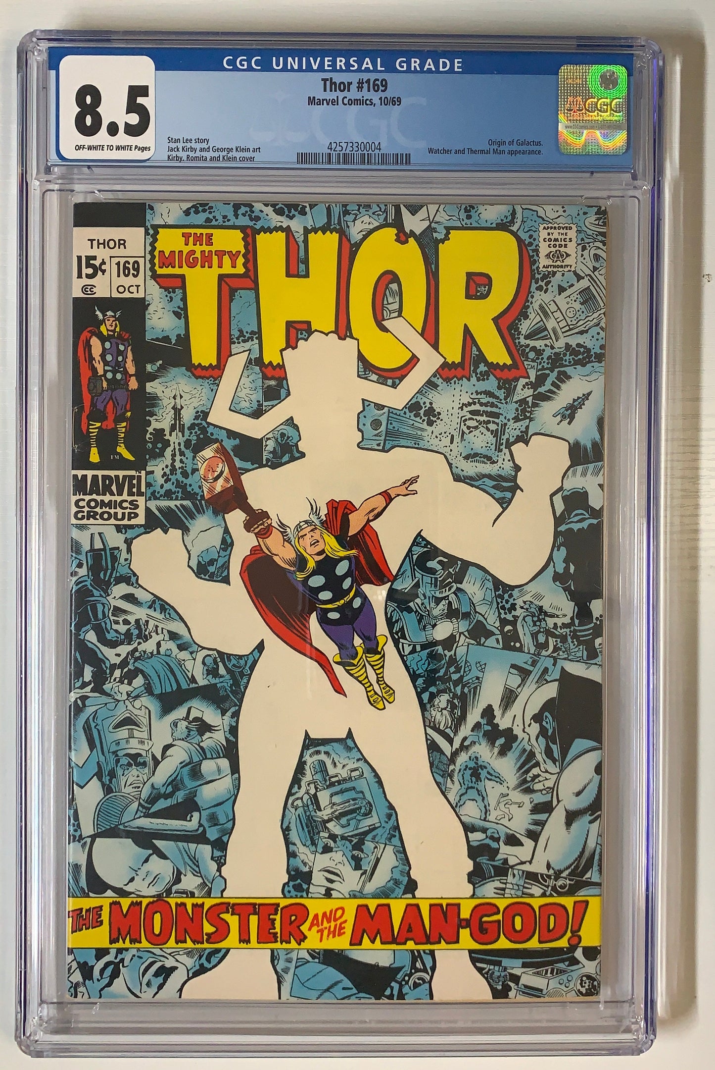 Thor #169 - CGC 8.5 Silver age graded comic book key front