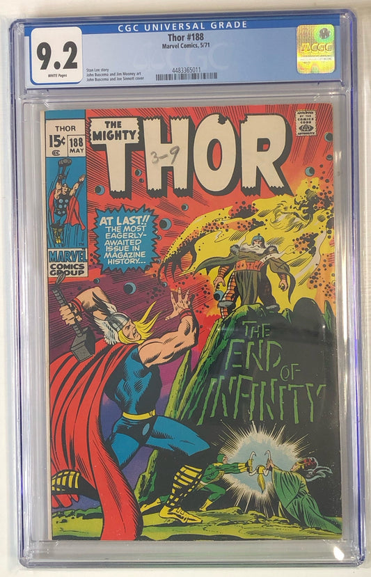 Thor #188 - CGC 9.2 bronze age graded comic book stan lee front