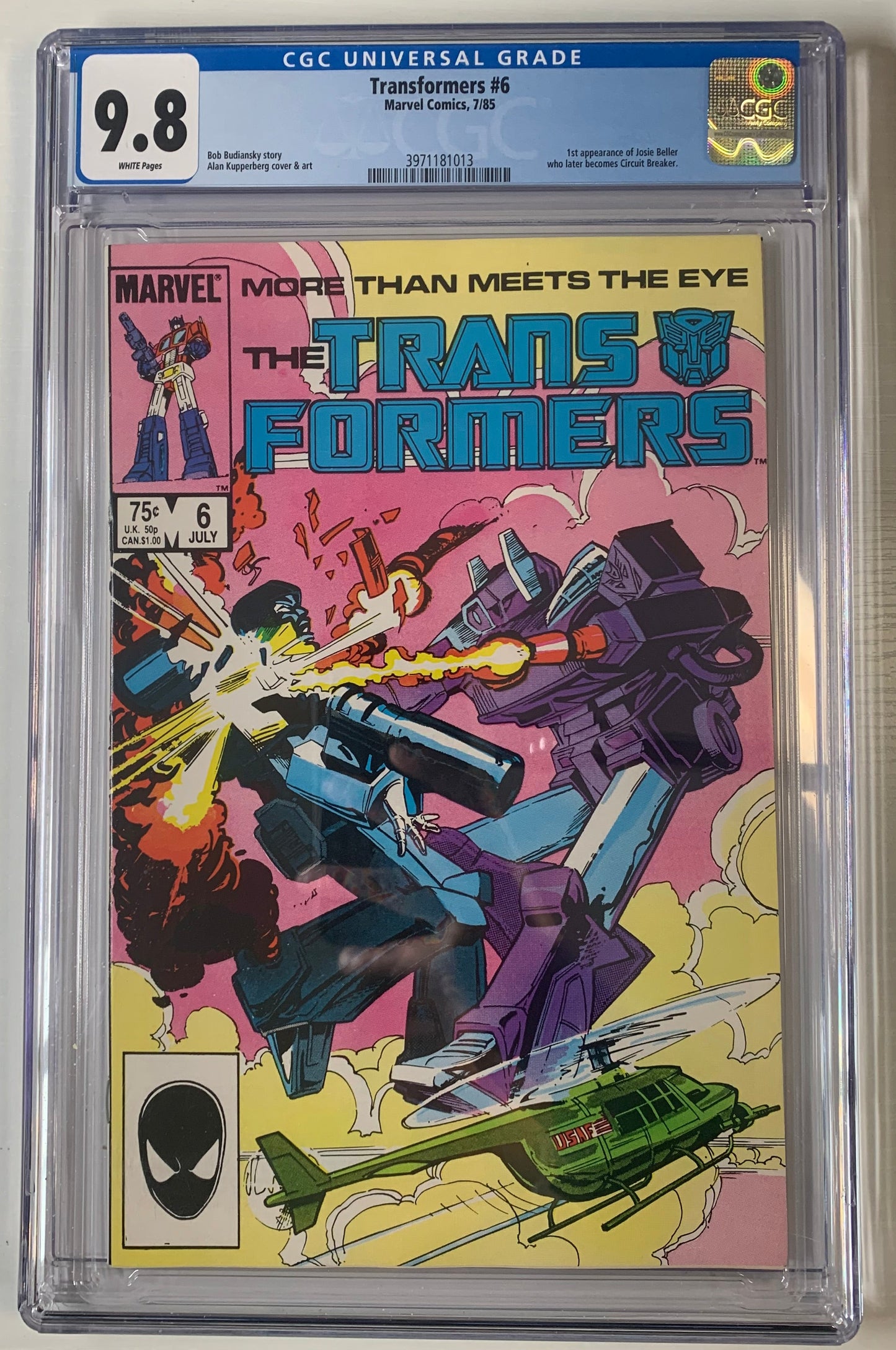 Transformers #6 CGC 9.8