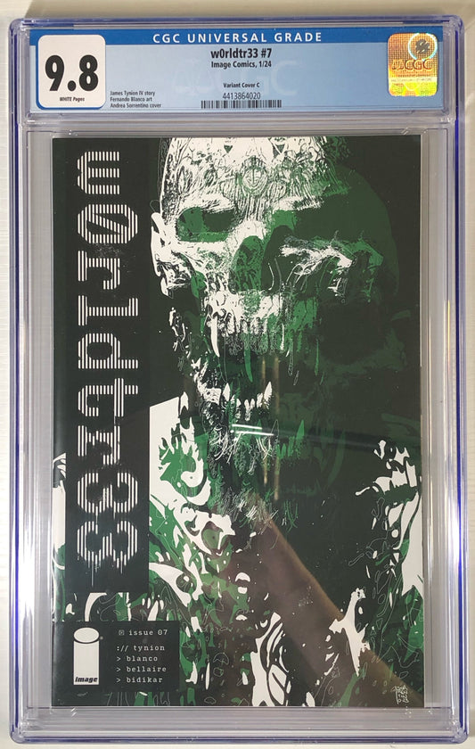 W0rldtr33 #7 CGC 9.8 Variant Cover C Worldtree graded comic book slab front
