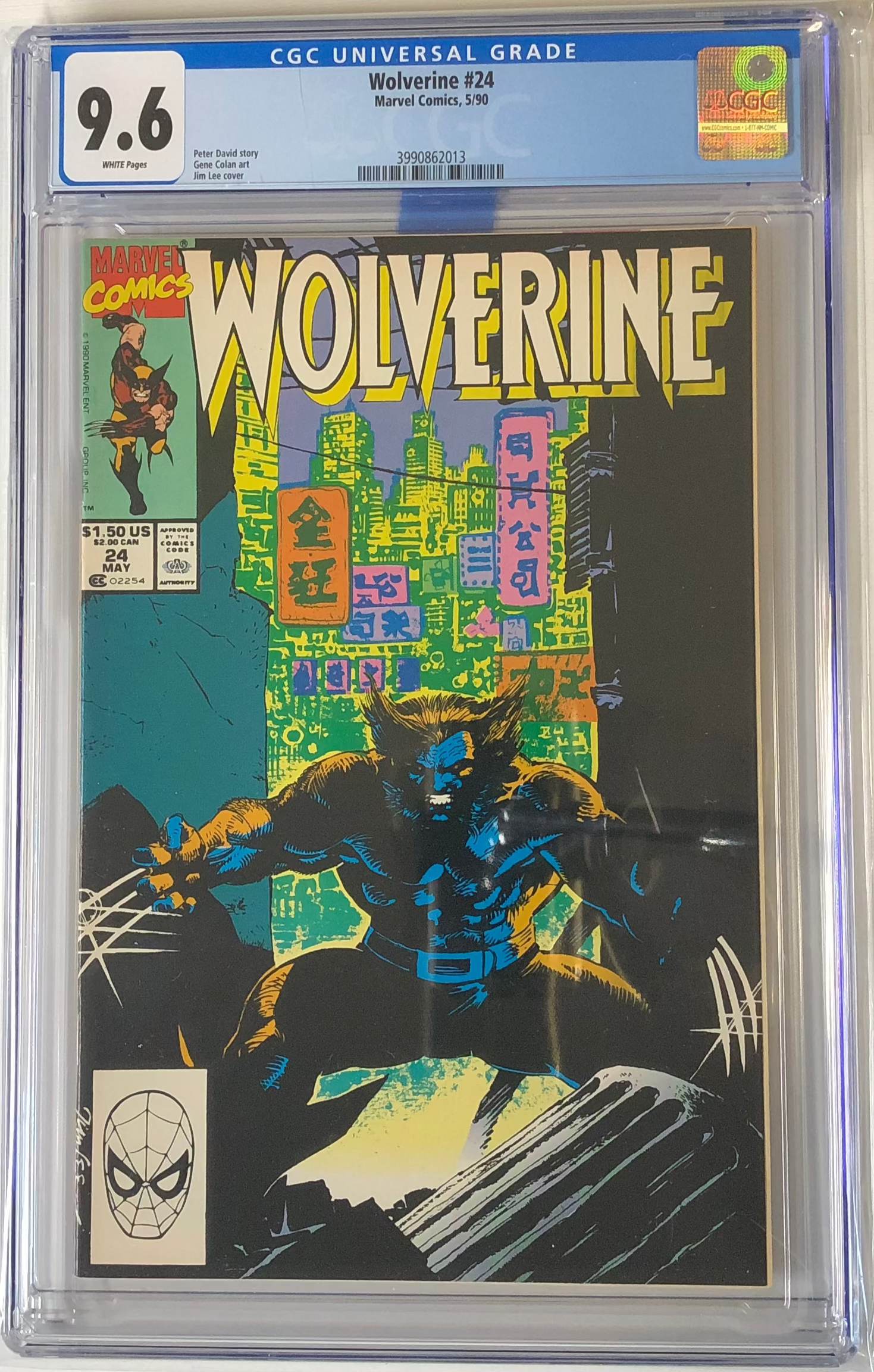 Wolverine #24 CGC 9.6 Graded domic book Jim Lee Slab Iconic front cover