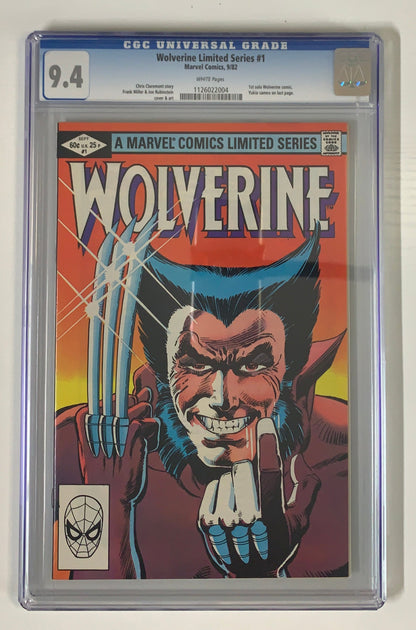 Wolverine Limited Series #1 CGC 9.4 Bronze Age Graded Comic book Key Front