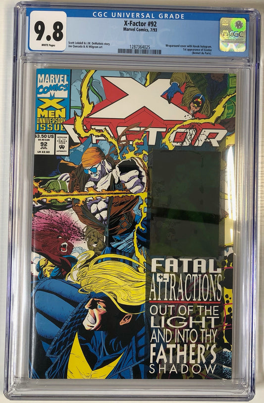 X-Factor #92 CGC 9.8 Modern CGC Graded Comic Book Key Front Cover