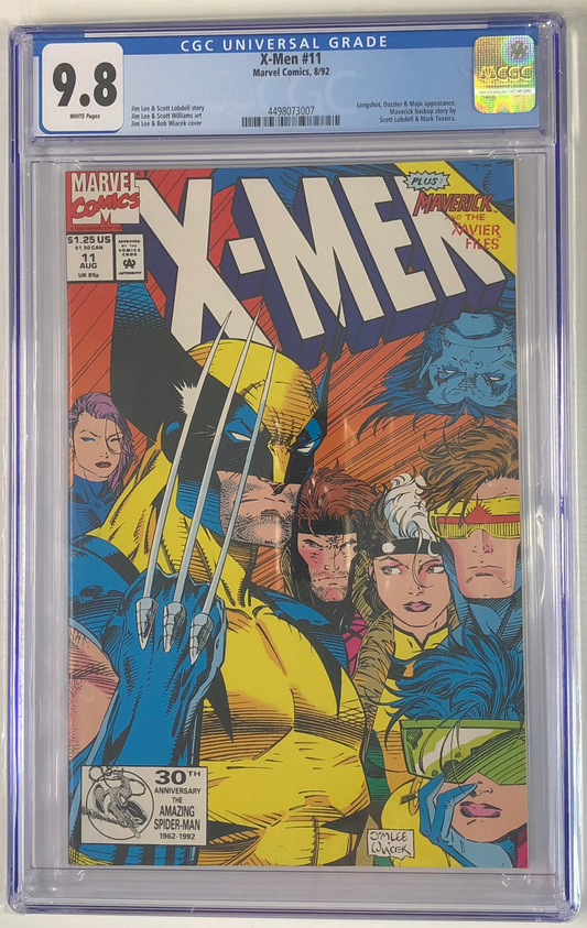 X-Men #11 CGC 9.8 graded comic book jim lee front