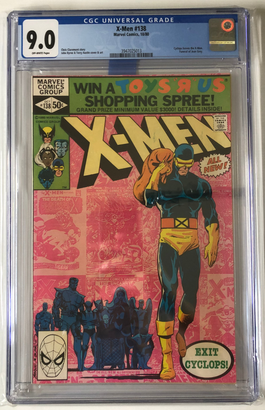 X-Men #138 CGC 9.0 graded bronze comic book key front