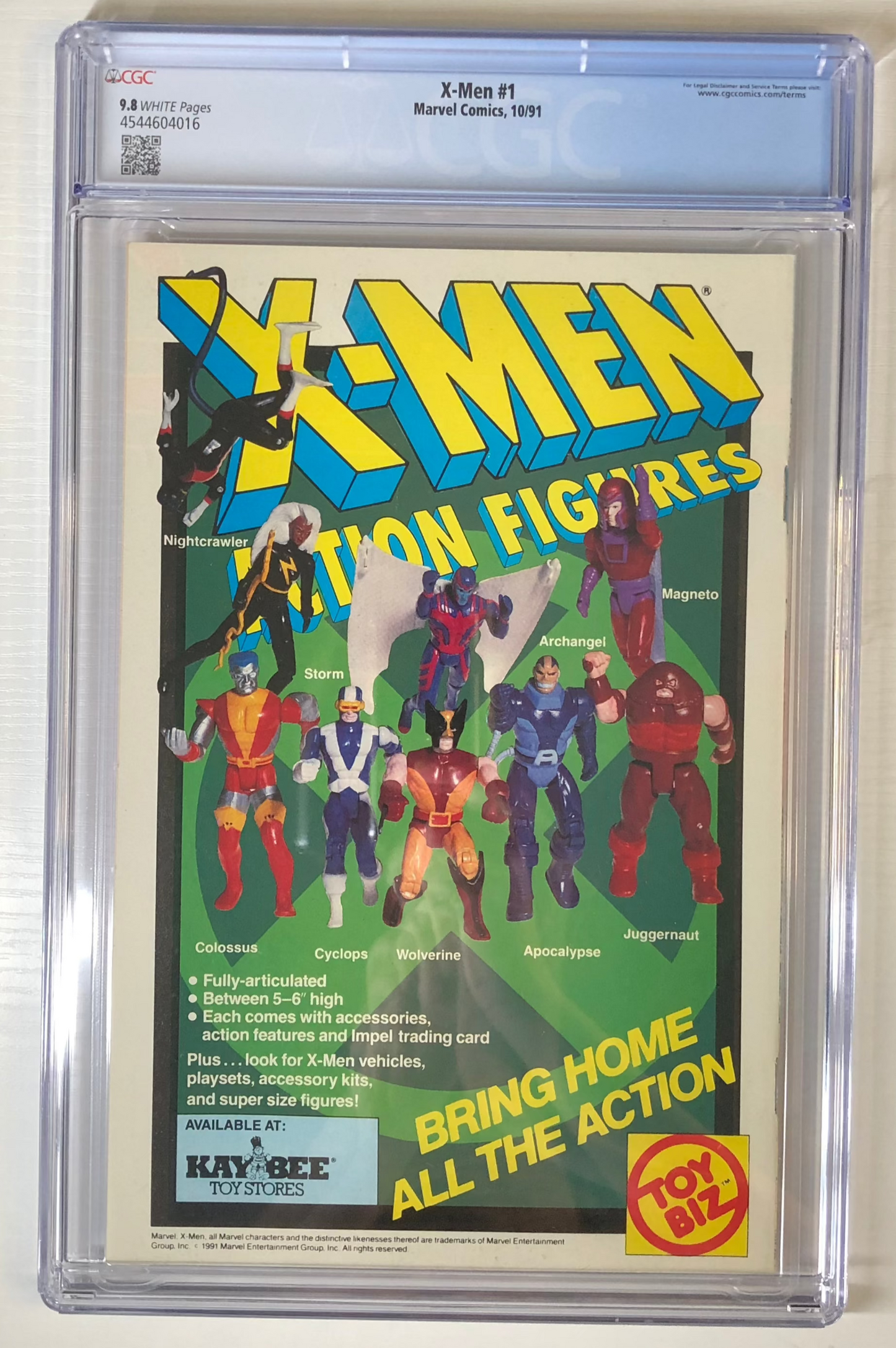 X-Men #1 CGC 9.8 (Beast and Storm cover) graded comic book slab Jim Lee Back