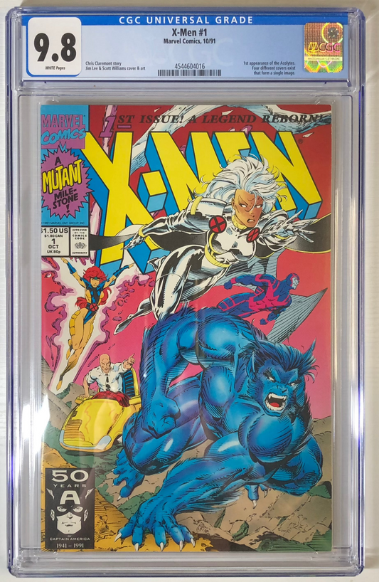 X-Men #1 CGC 9.8 (Beast and Storm cover) graded comic book slab Jim Lee Front