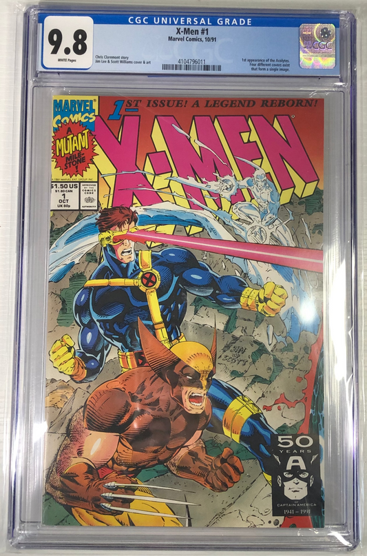 X-Men #1 CGC 9.8 (Cyclops cover) Jim Lee modern graded comic book cover  front